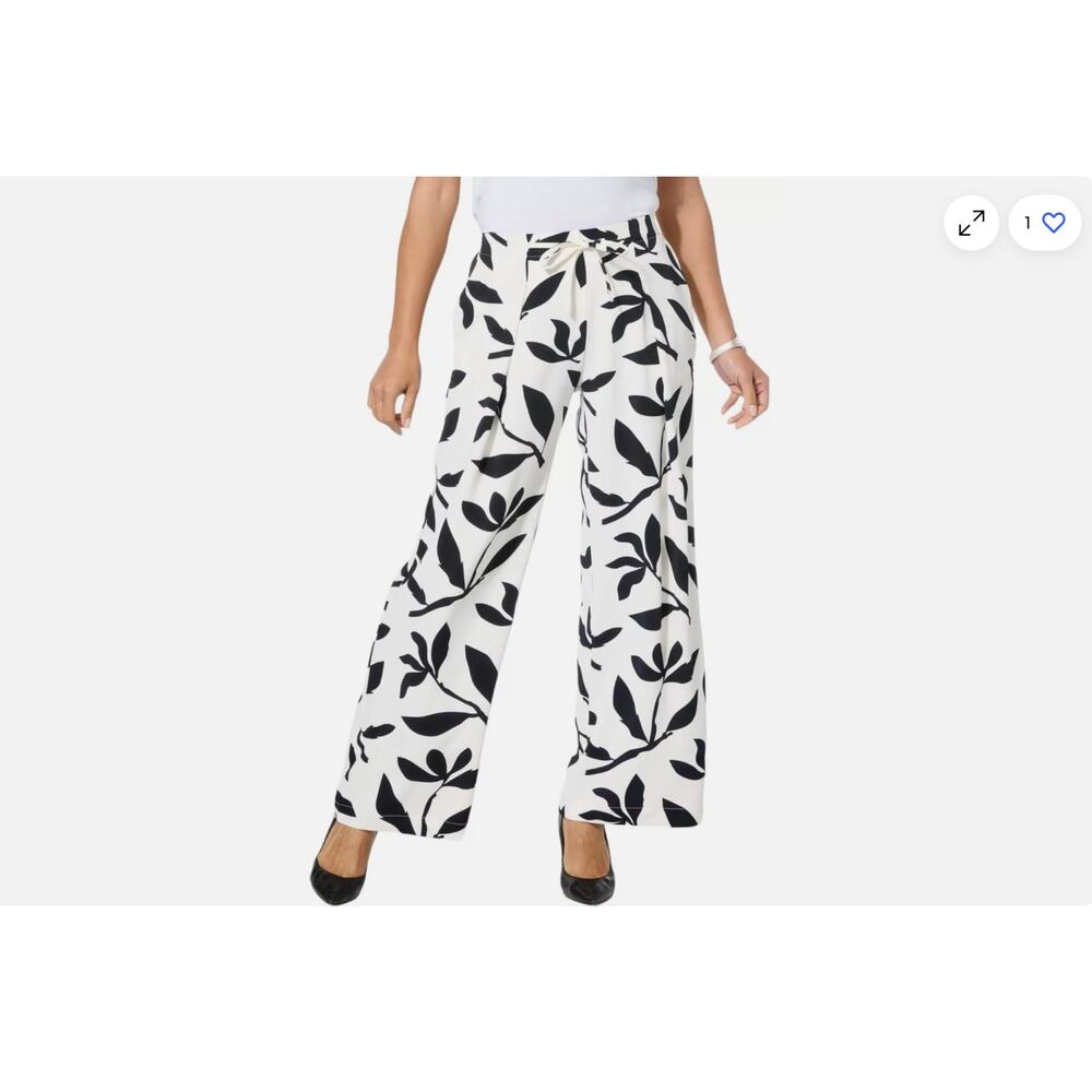 WynneLayers Drapey Twill Front Pleat Pant Black/Cloud Size XXS